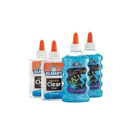 Set Kit De Inicio Para Slime Elmers Azul Brilloso 4 Piezas