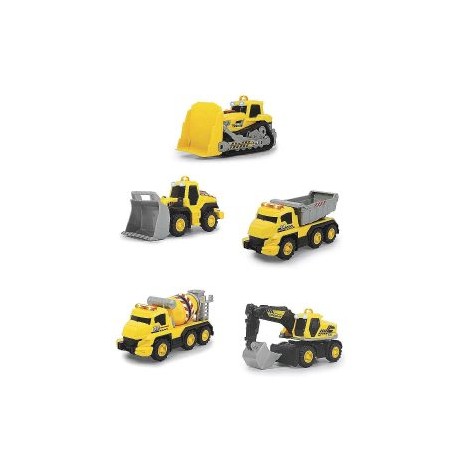 Set Mini Vehículos Dickie Toys Construcción 5pz