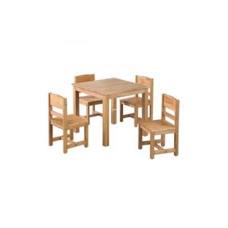 Mesa Infantil Y Sillas De Madera