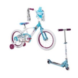 Set Bicicleta R16 Y Scooter Huffy Disney Frozen