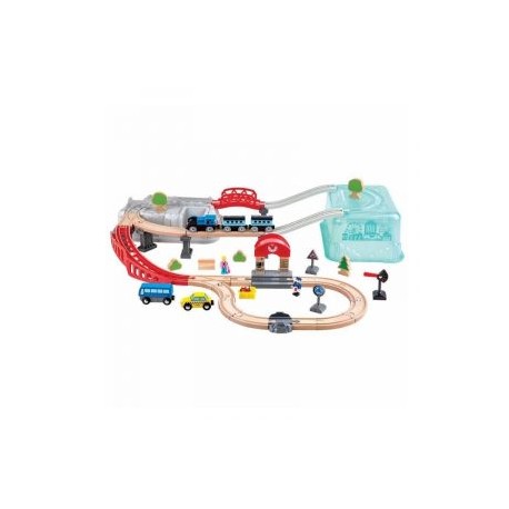 Set De Bloques Hape Tren En La Ciudad 50pz